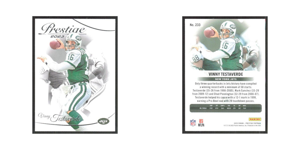 2023 Panini Prestige Vinny Testaverde Jets #233.0