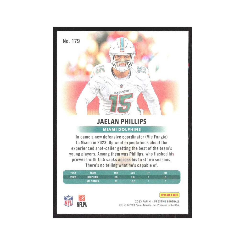 2023 Panini Prestige Jaelan Phillips Dolphins #179