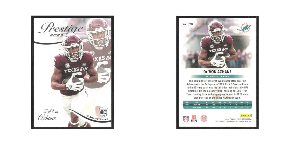 2023 Panini Prestige De'Von Achane Dolphins #328.0