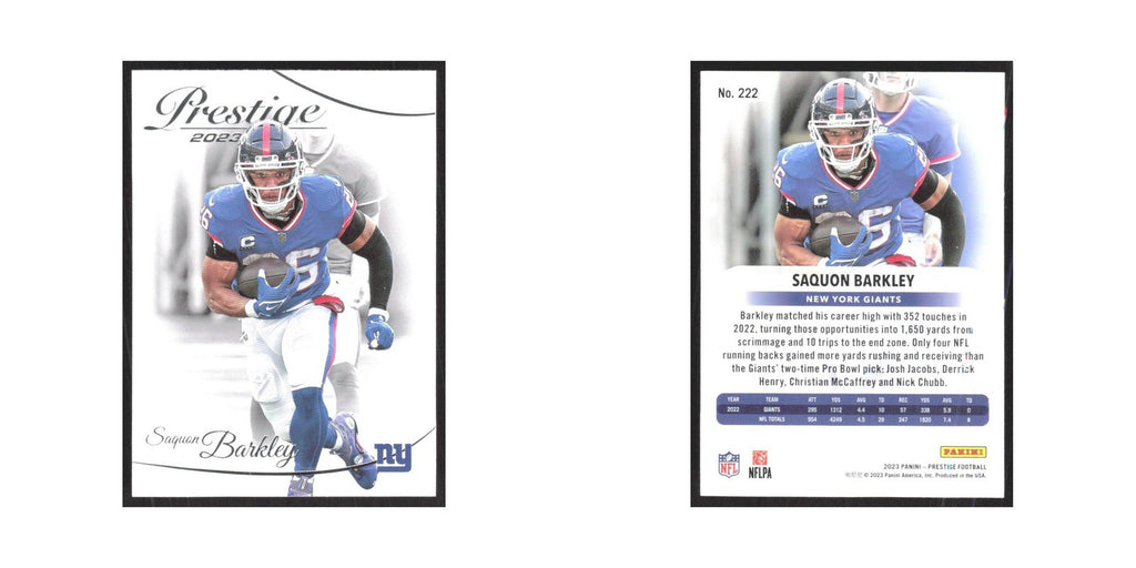 2023 Panini Prestige Saquon Barkley Giants #222