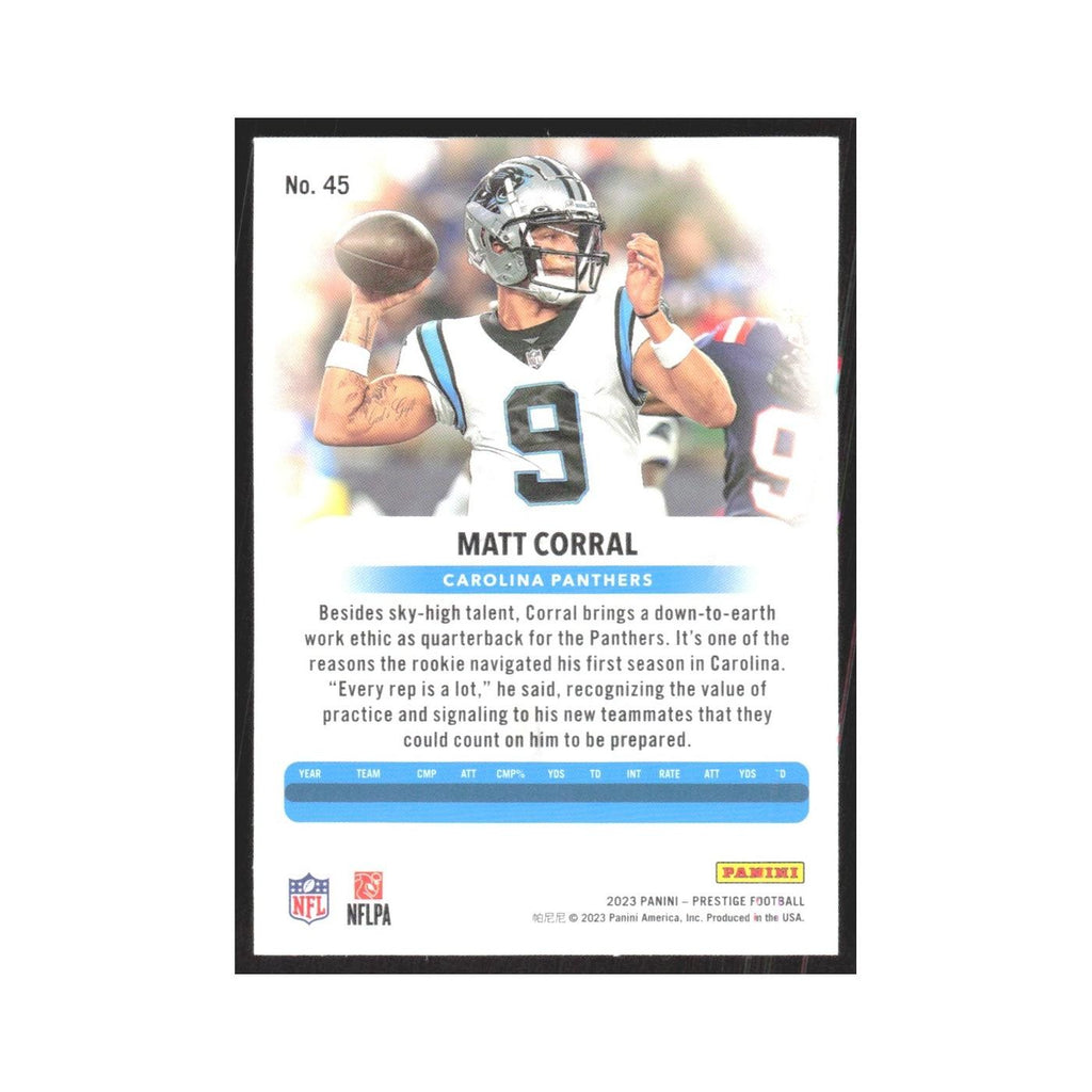 2023 Panini Prestige Matt Corral Panthers #45