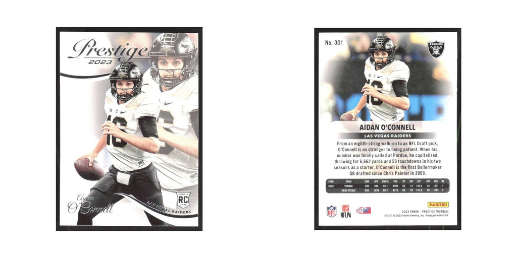 2023 Panini Prestige Aidan O'Connell Raiders #301