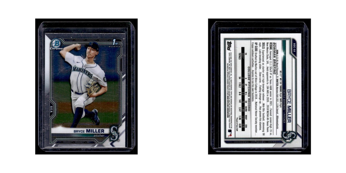 Bryce Miller 2021 Bowman Draft Chrome #BDC-64 Seattle Mariners Baseball Card NM