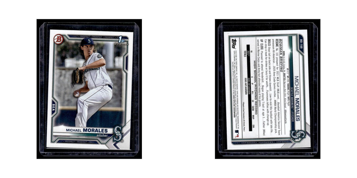 Michael Morales 2021 Bowman Draft #BD-160 Seattle Mariners Baseball Card NM