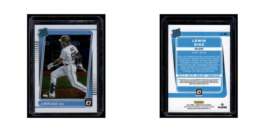 Lewin Diaz 2021 Donruss Optic Rated Rookie #98 Miami Marlins Baseball Card NM