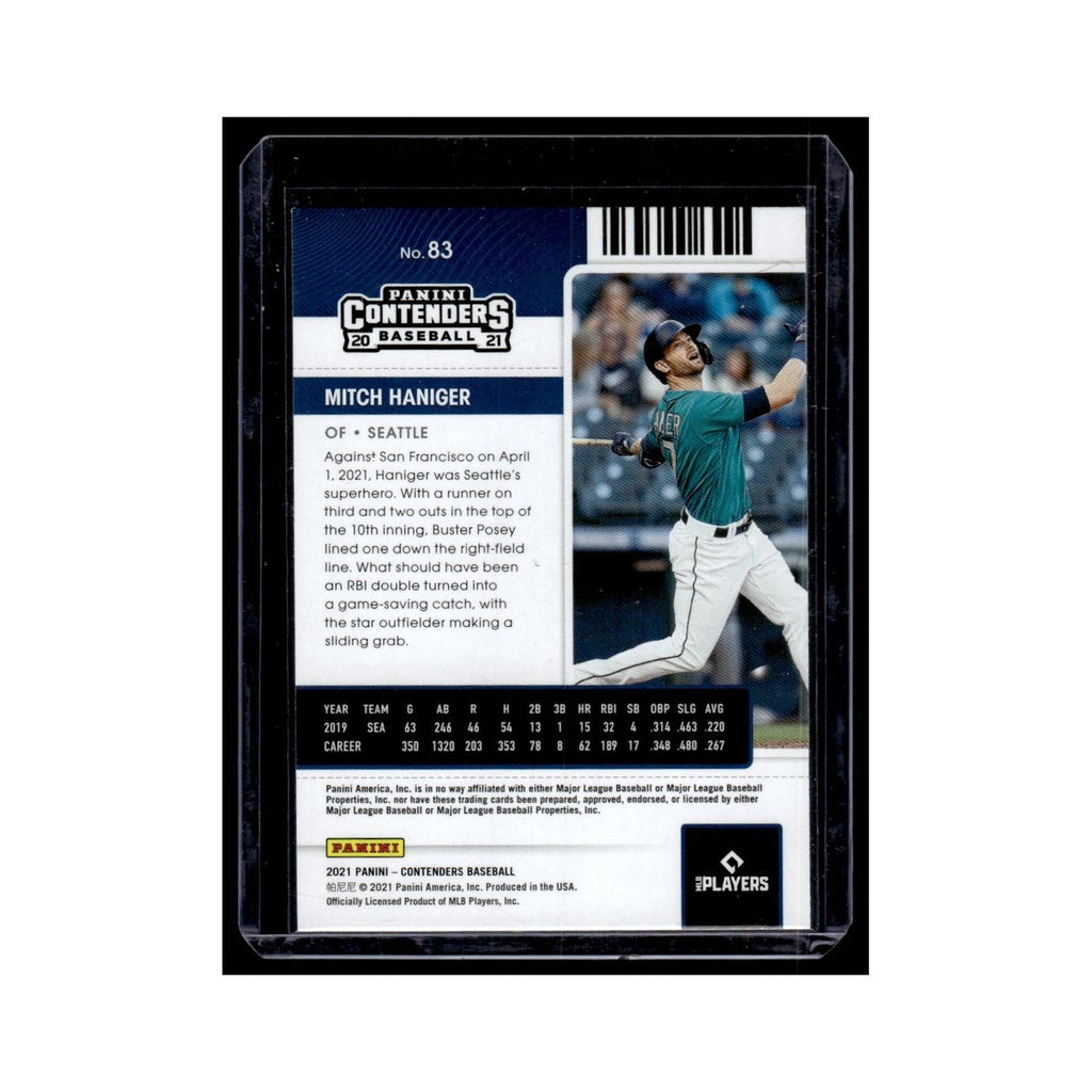 Mitch Haniger 2021 Panini Contenders #83 Seattle Mariners Baseball Card NM