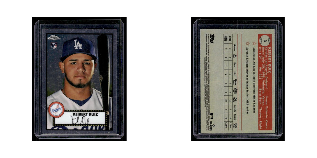 Keibert Ruiz Rookie 2021 Topps Chrome #3 Los Angeles Dodgers Baseball Card NM