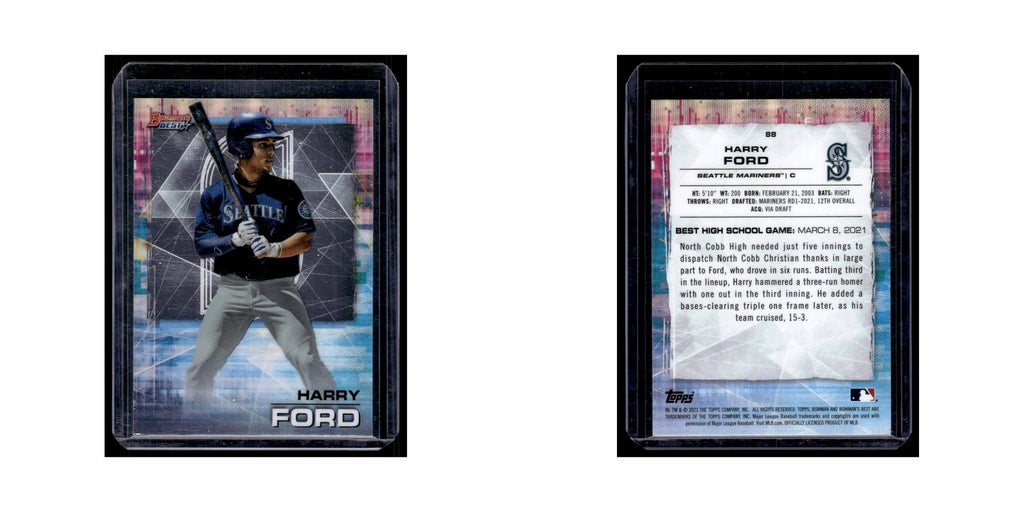 Harry Ford 2021 Bowman's Best #88 Seattle Mariners Baseball Card NM
