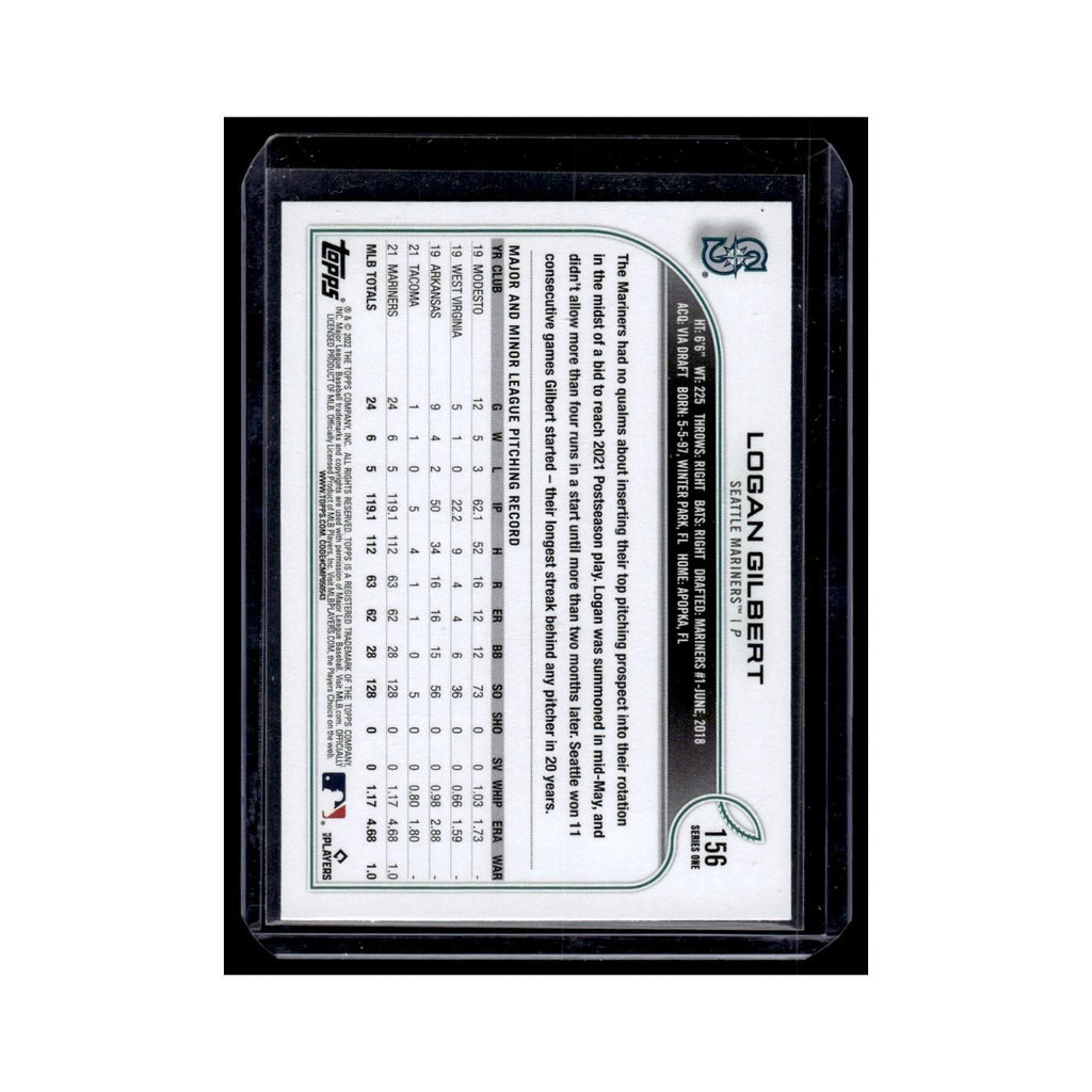 Logan Gilbert 2022 Topps Future Stars #156 Seattle Mariners Baseball Card NM