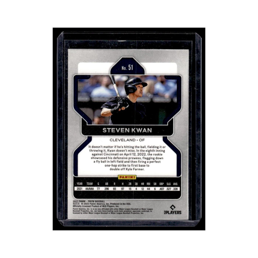 Steven Kwan Rookie 2022 Panini Prizm #51 Cleveland Indians Baseball Card NM