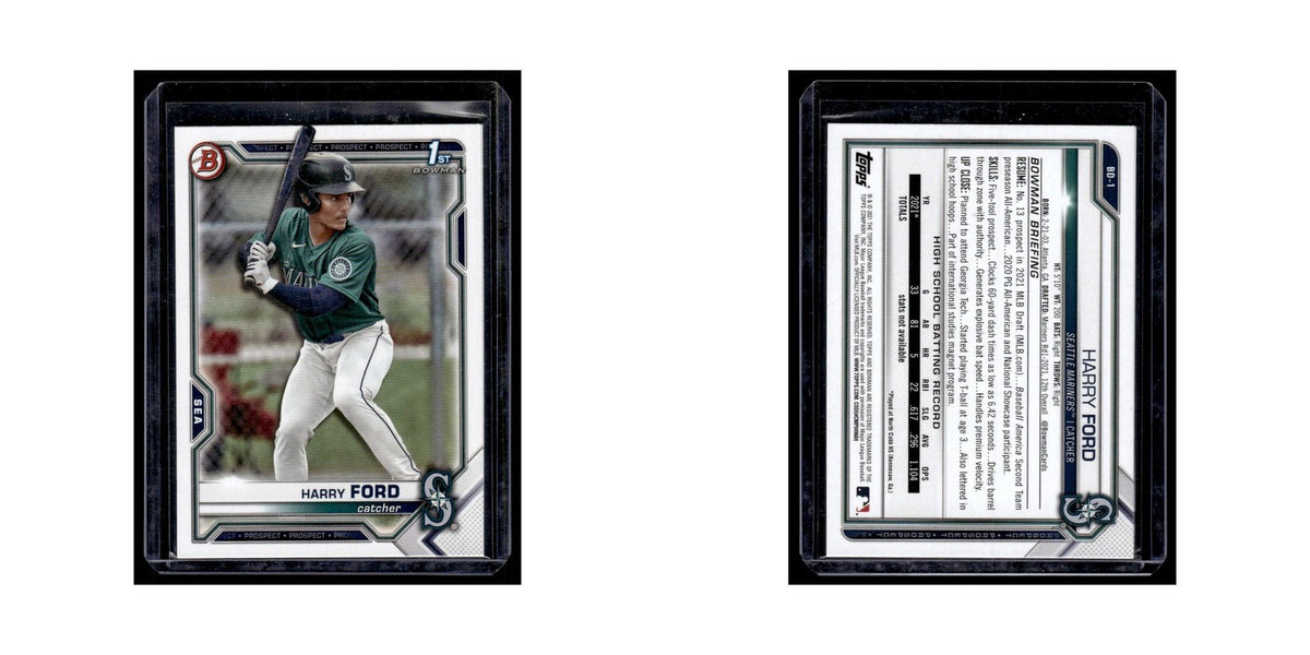 Harry Ford 2021 Bowman Draft #BD-1 Seattle Mariners Baseball Card NM