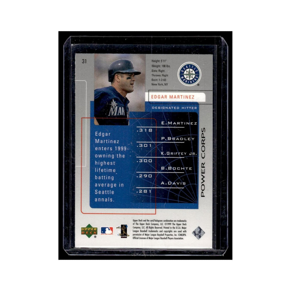 Edgar Martinez 1999 Upper Deck Power Corps #31 Seattle Mariners Baseball Card NM