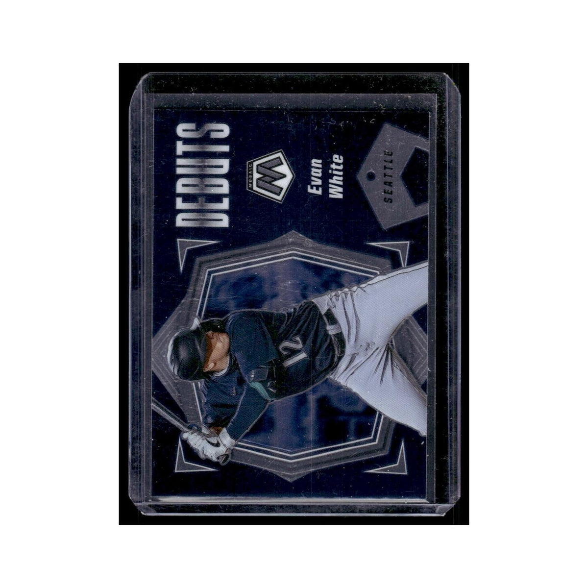Evan White 2021 Panini Mosaic #PD19 Seattle Mariners Baseball Card NM