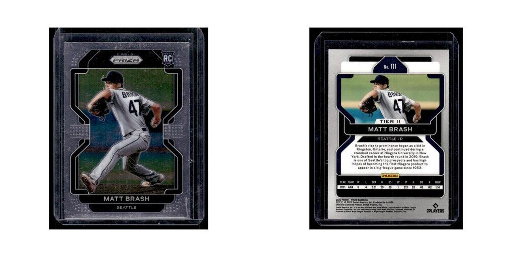 Matt Brash Rookie 2022 Panini Prizm #111 Seattle Mariners Baseball Card NM