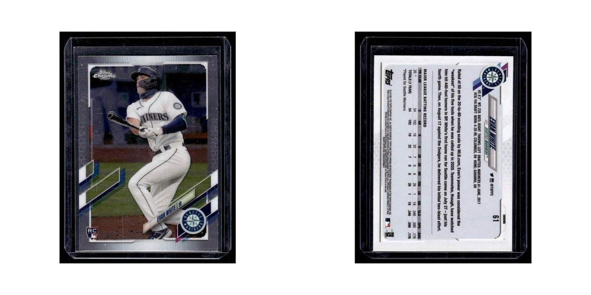 Evan White Rookie 2021 Topps Chrome #61 Seattle Mariners Baseball Card NM