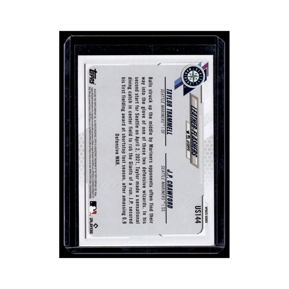 Taylor Trammell   J.P. Crawford 2021 Topps Update #US144 Seattle Mariners NM