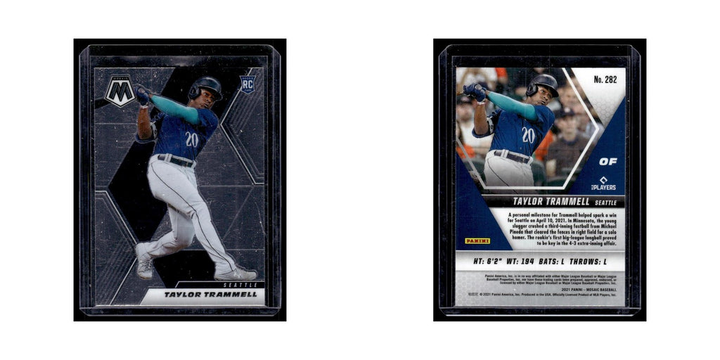 Taylor Trammell Rookie 2021 Panini Mosaic #282 Seattle Mariners Baseball Card NM