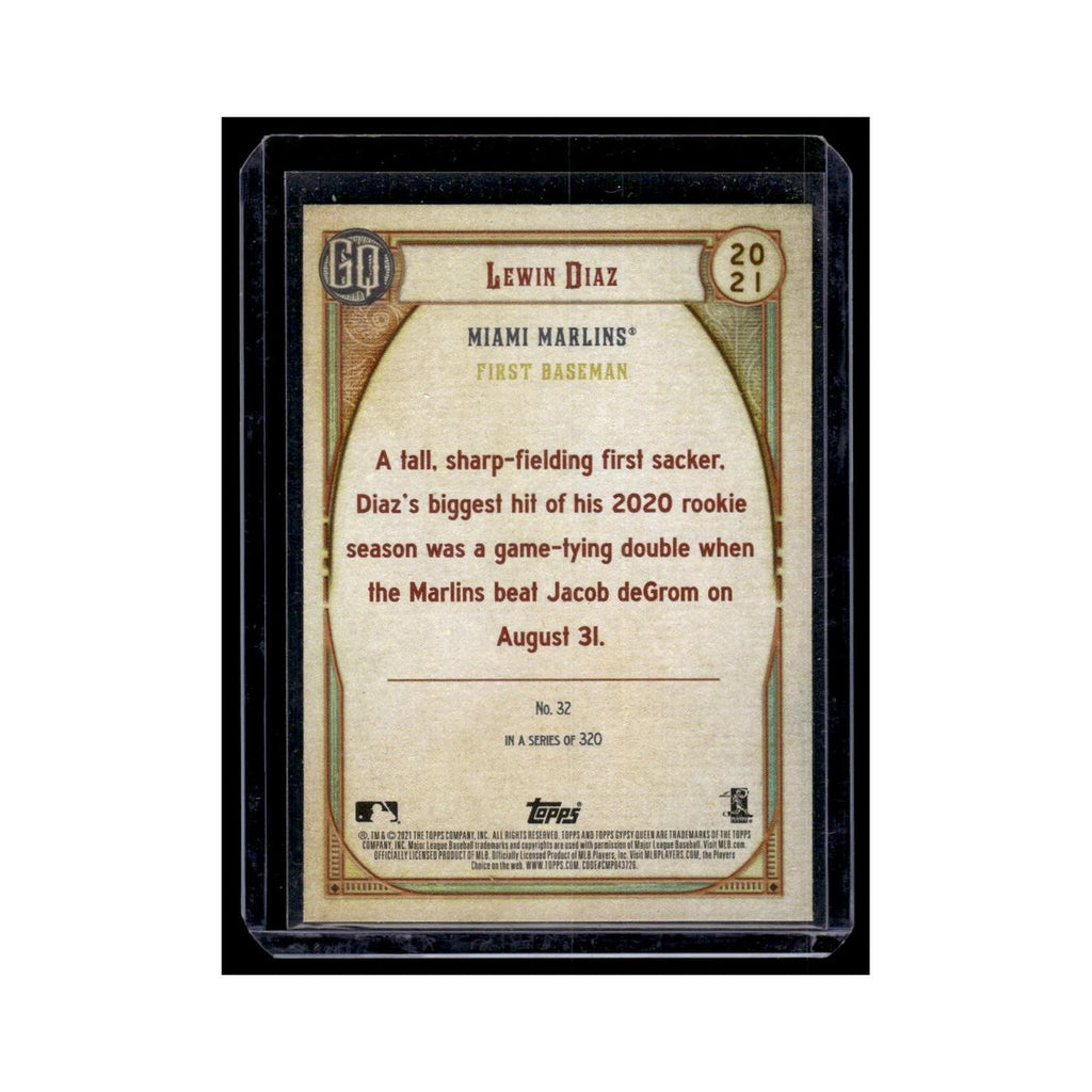 Lewin Diaz Rookie 2021 Topps Gypsy Queen #32 Miami Marlins Baseball Card NM