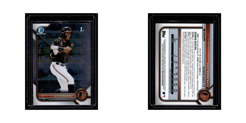 Luis Gonzalez 2022 Bowman Chrome #BCP-125 Baltimore Orioles Baseball Card NM