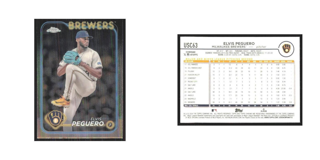 2024 Topps Chrome Elvis Peguero Brewers #USC63
