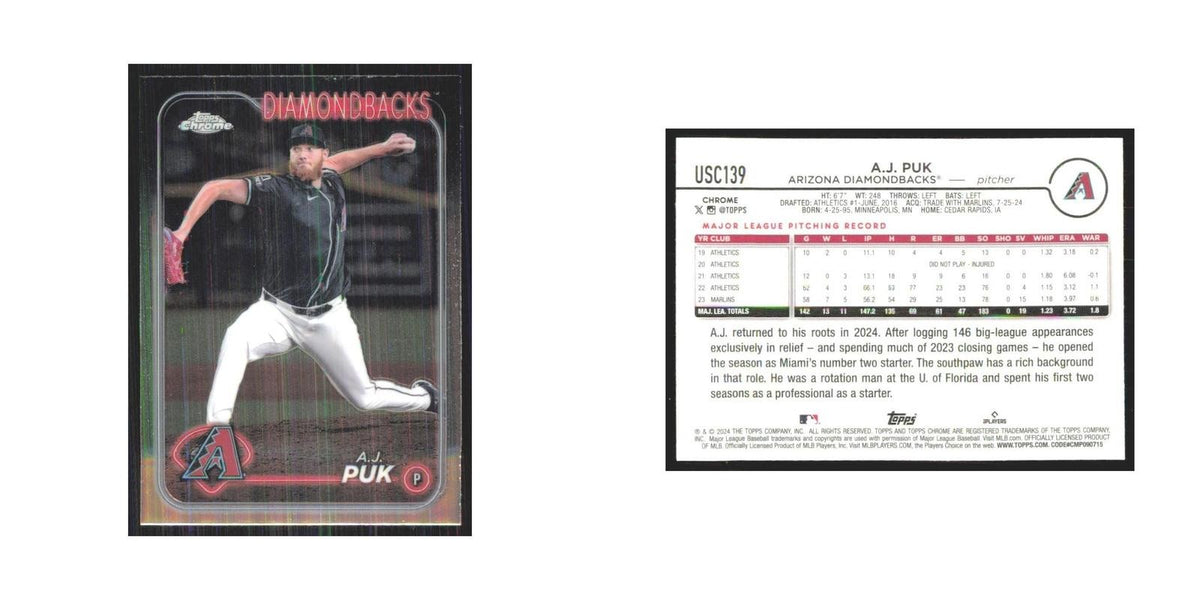 2024 Topps Chrome A.J. Puk Diamondbacks #USC139
