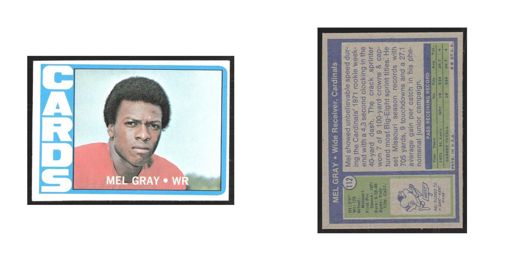1972 Topps Mel Gray Cardinals #112.0