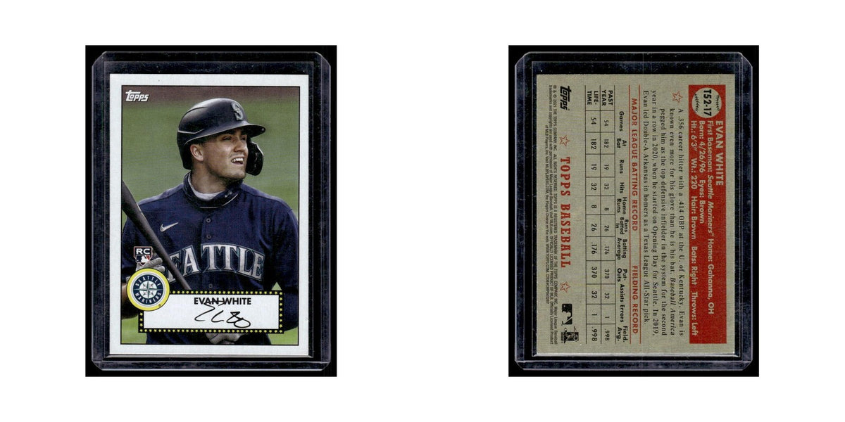 Evan White Rookie 2021 Topps #T52-17 Seattle Mariners Baseball Card NM