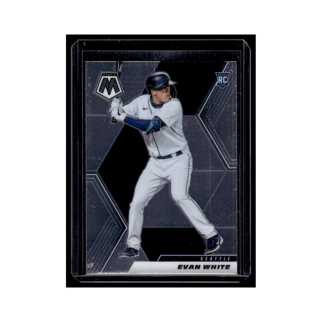 Evan White Rookie 2021 Panini Mosaic #208 Seattle Mariners Baseball Card NM