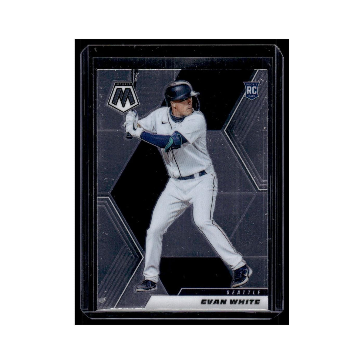 Evan White Rookie 2021 Panini Mosaic #208 Seattle Mariners Baseball Card NM
