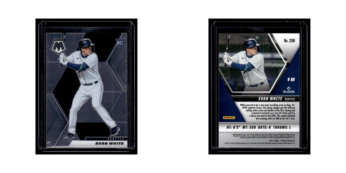 Evan White Rookie 2021 Panini Mosaic #208 Seattle Mariners Baseball Card NM