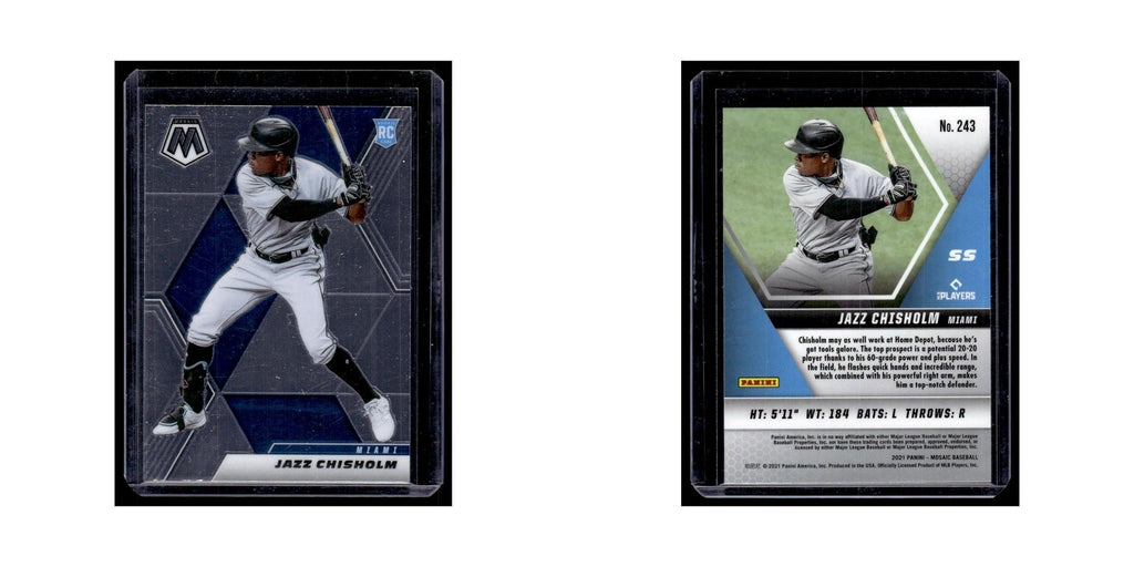 Jazz Chisholm Rookie 2021 Panini Mosaic #243 Miami Marlins Baseball Card NM
