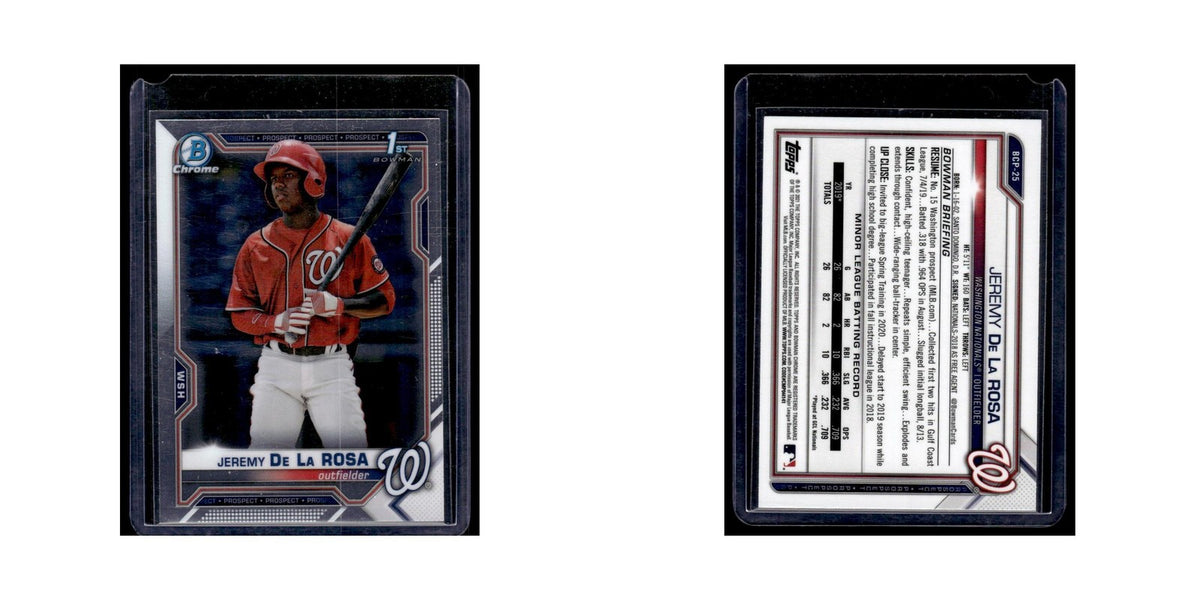 Jeremy De La Rosa 2021 Bowman Chrome Prospects #BCP-25 Washington Nationals NM
