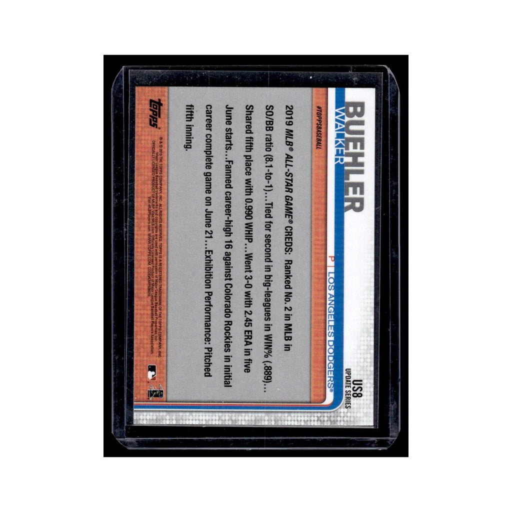 Walker Buehler 2019 Topps Update #US8 Los Angeles Dodgers Baseball Card NM
