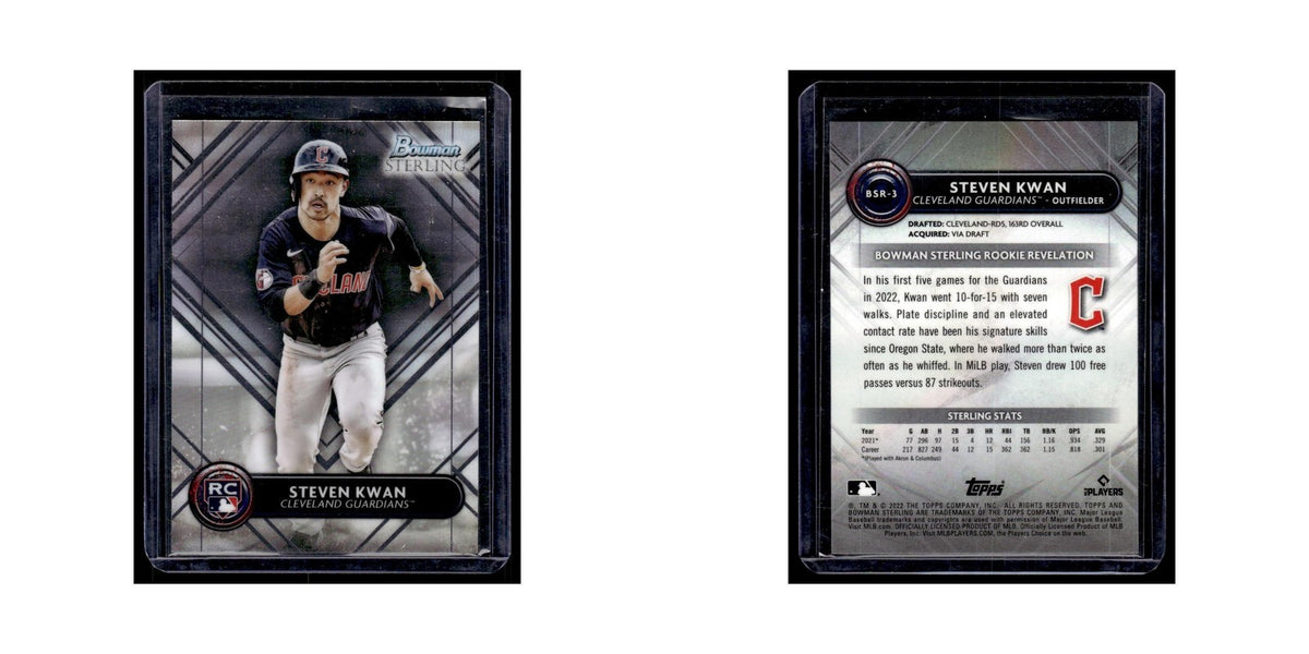 Steven Kwan Rookie 2022 Bowman Sterling #BSR-3 Cleveland Guardians NM