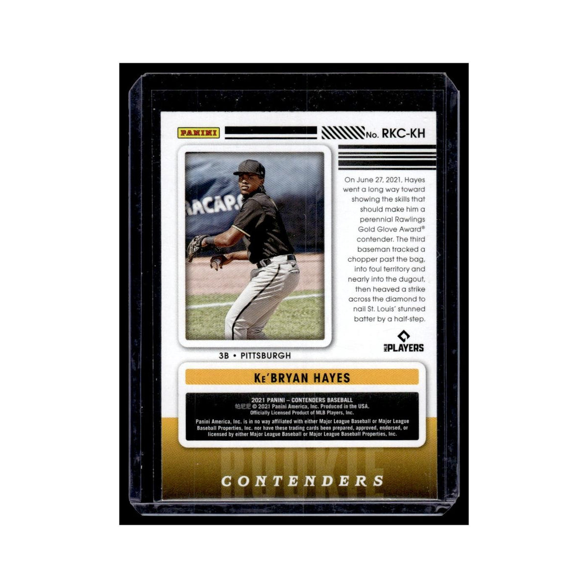 Ke'Bryan Hayes 2021 Panini Contenders Rookie #RKC-KH Pittsburgh Pirates NM