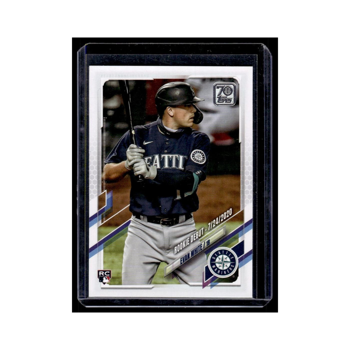 Evan White Rookie 2021 Topps Update #US73 Seattle Mariners Baseball Card NM