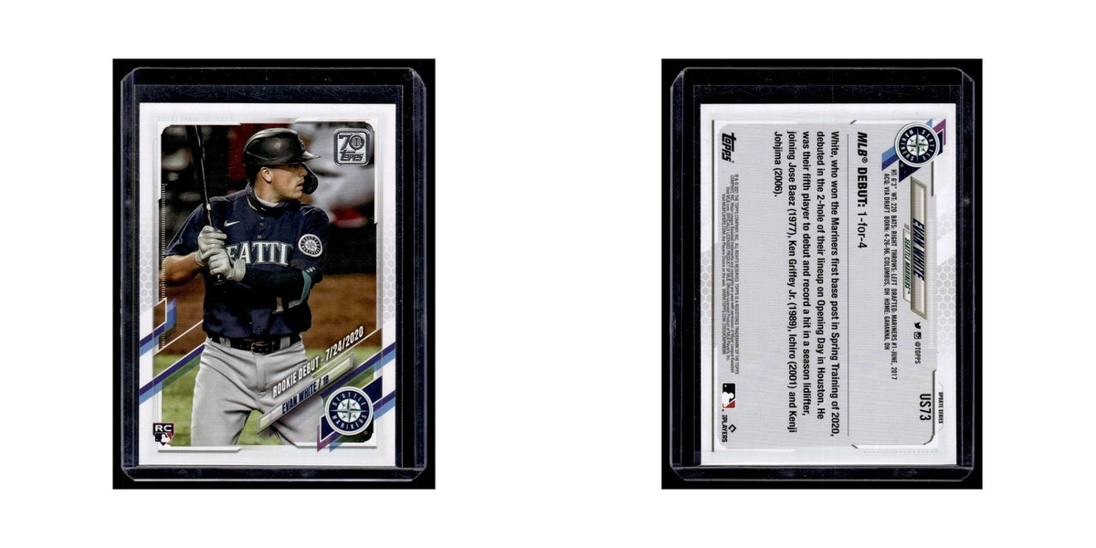 Evan White Rookie 2021 Topps Update #US73 Seattle Mariners Baseball Card NM