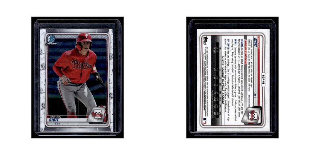 Bryson Stott 2020 Bowman Chrome Prospects #BCP-68 Philadelphia Phillies NM