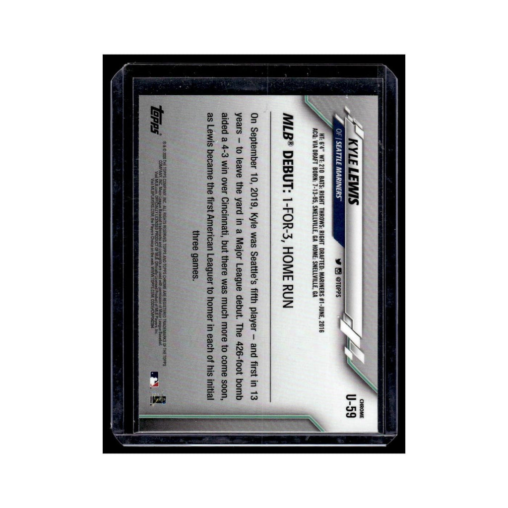 Kyle Lewis Rookie 2020 Topps Chrome Update #U-59 Seattle Mariners NM
