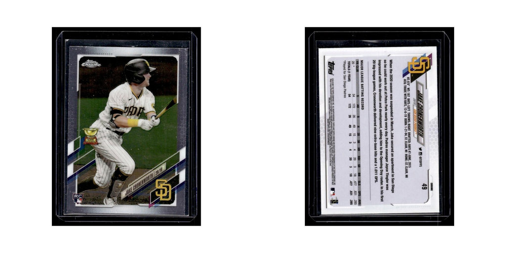 Jake Cronenworth Rookie 2021 Topps Chrome #49 San Diego Padres Baseball Card NM