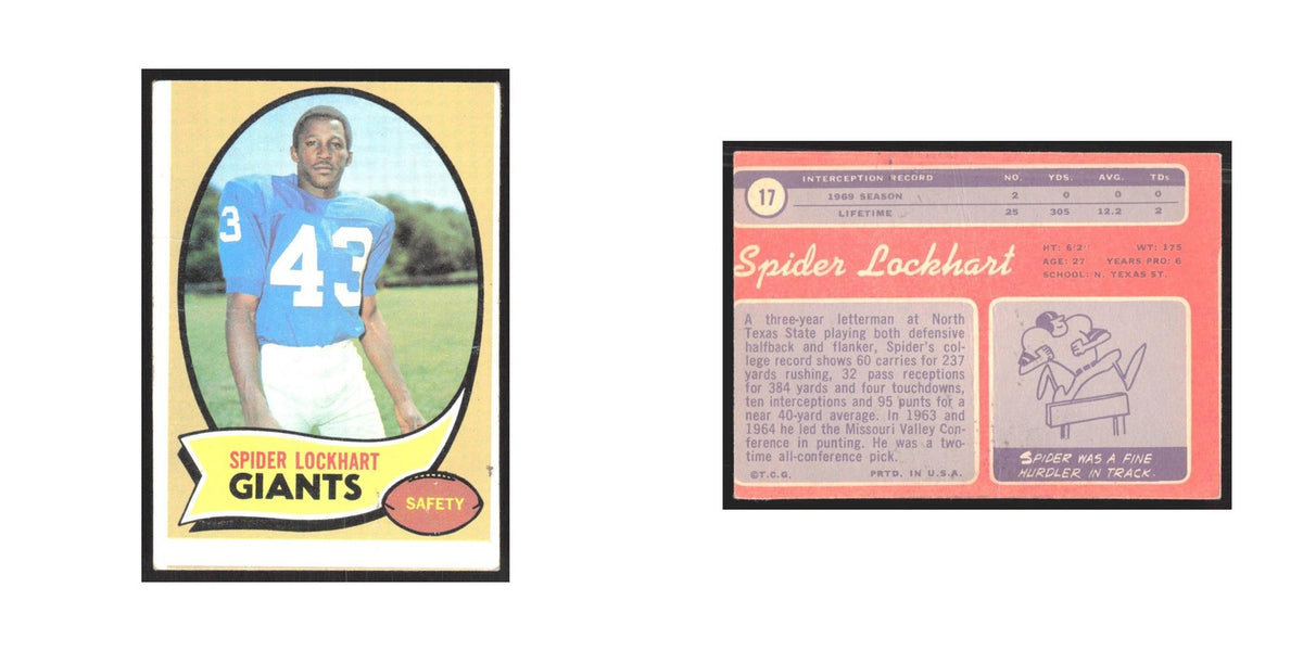 1970 Topps Spider Lockhart Giants #17