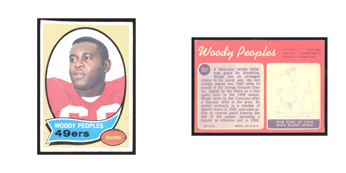 1970 Topps Woody Peoples 49ers #207