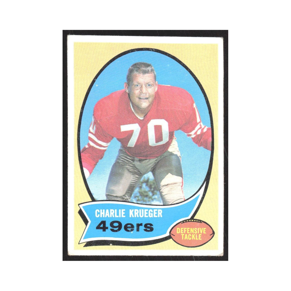 1970 Topps Charlie Krueger 49ers #186