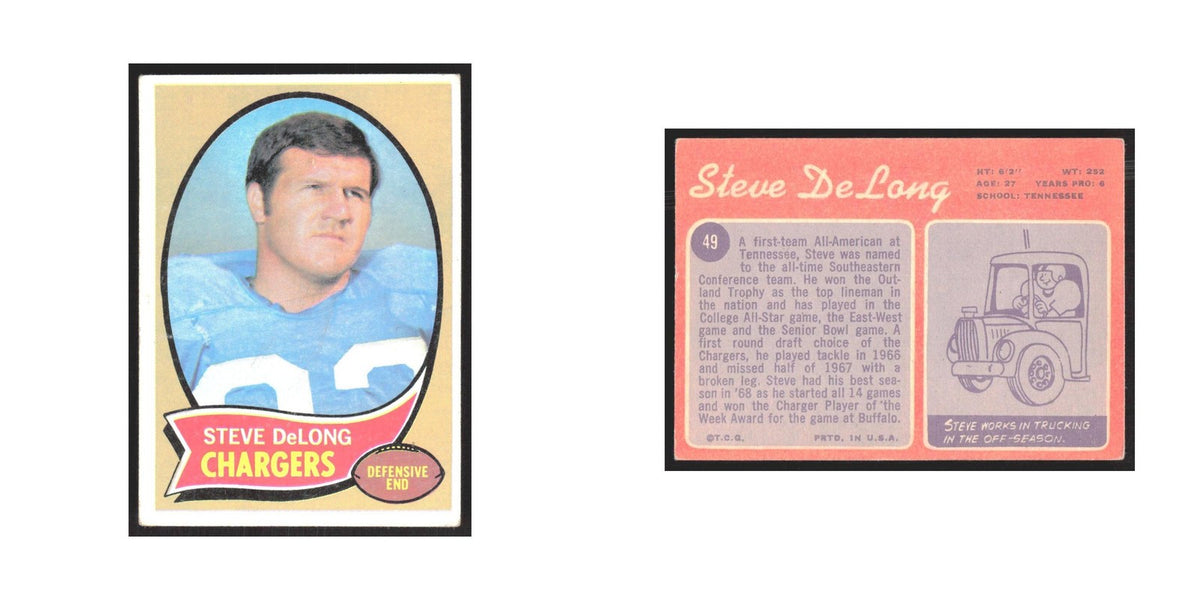 1970 Topps Steve DeLong San Diego Chargers #49