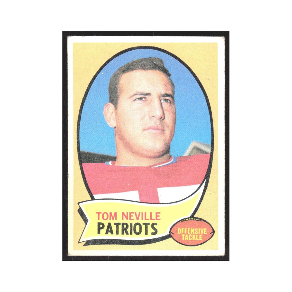 1970 Topps Tom Neville Boston Patriots #161