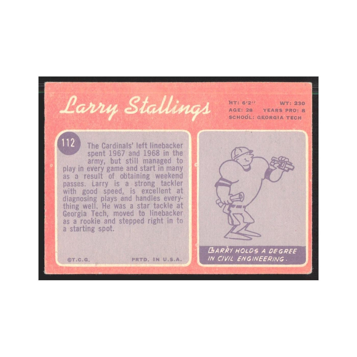 1970 Topps Larry Stallings Cardinals #112