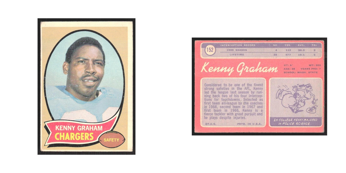 1970 Topps Kenny Graham San Diego Chargers #152