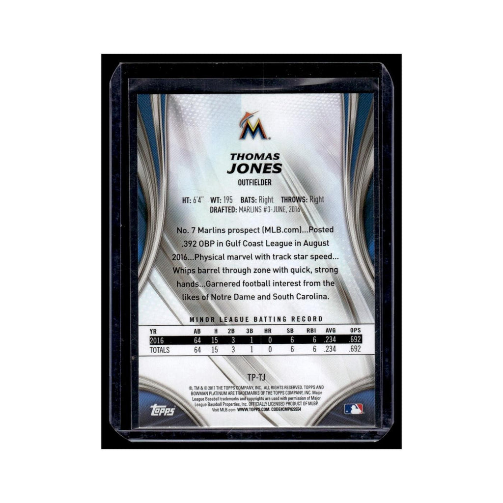Thomas Jones 2017 Panini Absolute Historical Duals #TP-TJ Miami Marlins NM