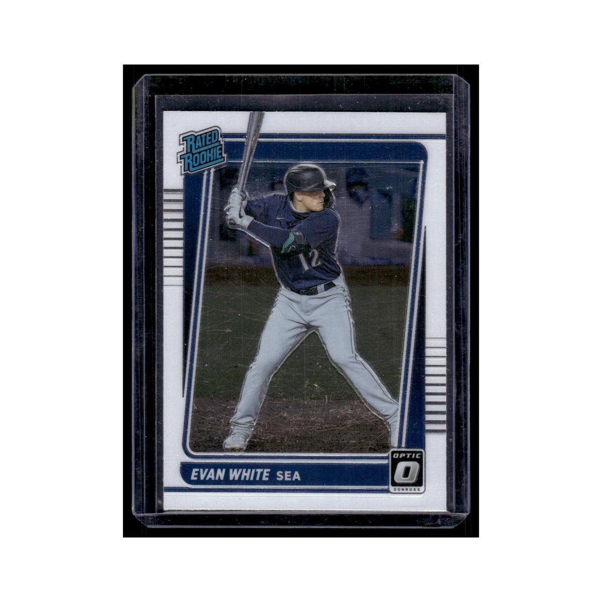 Evan White 2021 Donruss Optic Rated Rookie #60 Seattle Mariners Baseball Card NM