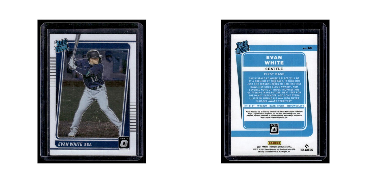 Evan White 2021 Donruss Optic Rated Rookie #60 Seattle Mariners Baseball Card NM